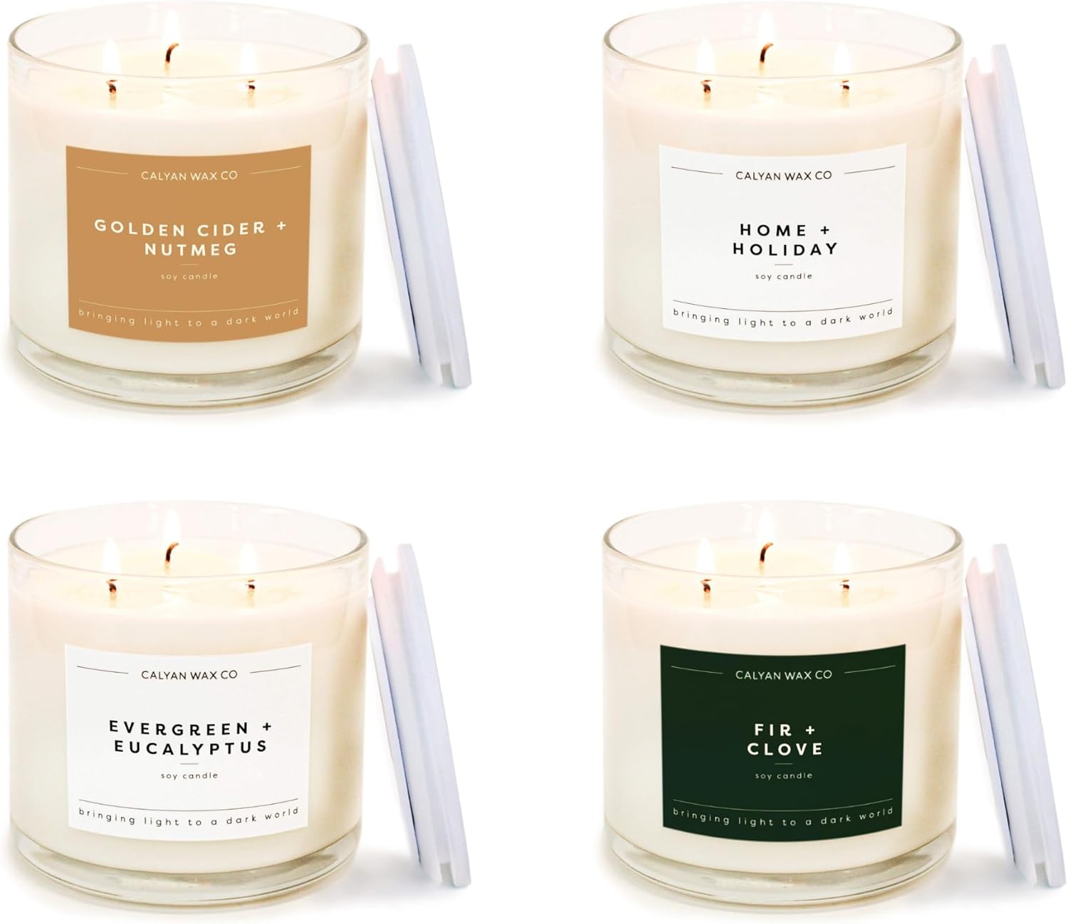 Calyan Wax Co. Luxury 3 Wick Scented Candle Gift Set