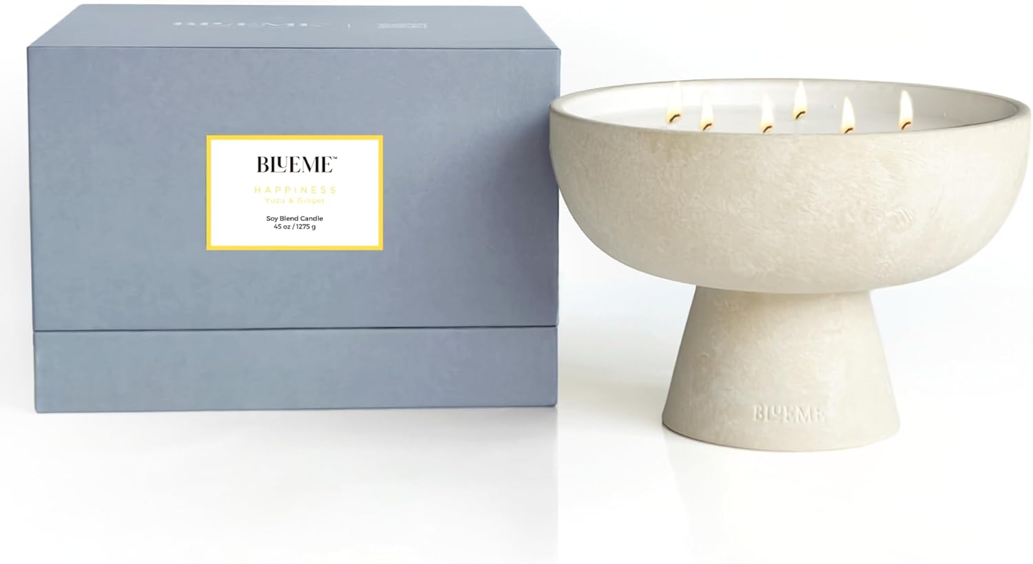 BLUEME Luxury Candles: Refillable, Soy, Essential Oils, Ceramic